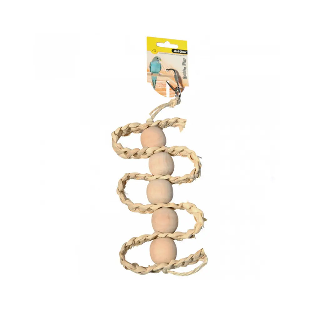 Avi One Wooden Beads with Woven Straw from Avi One