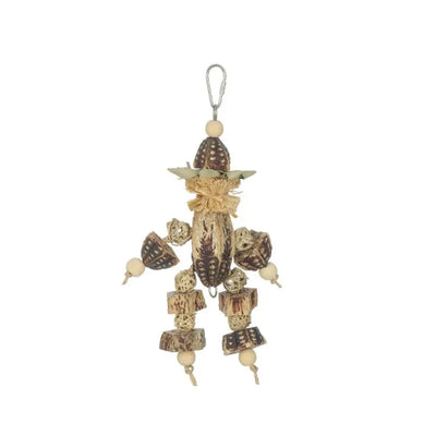Feathered Friends Mahogany Scarecrow