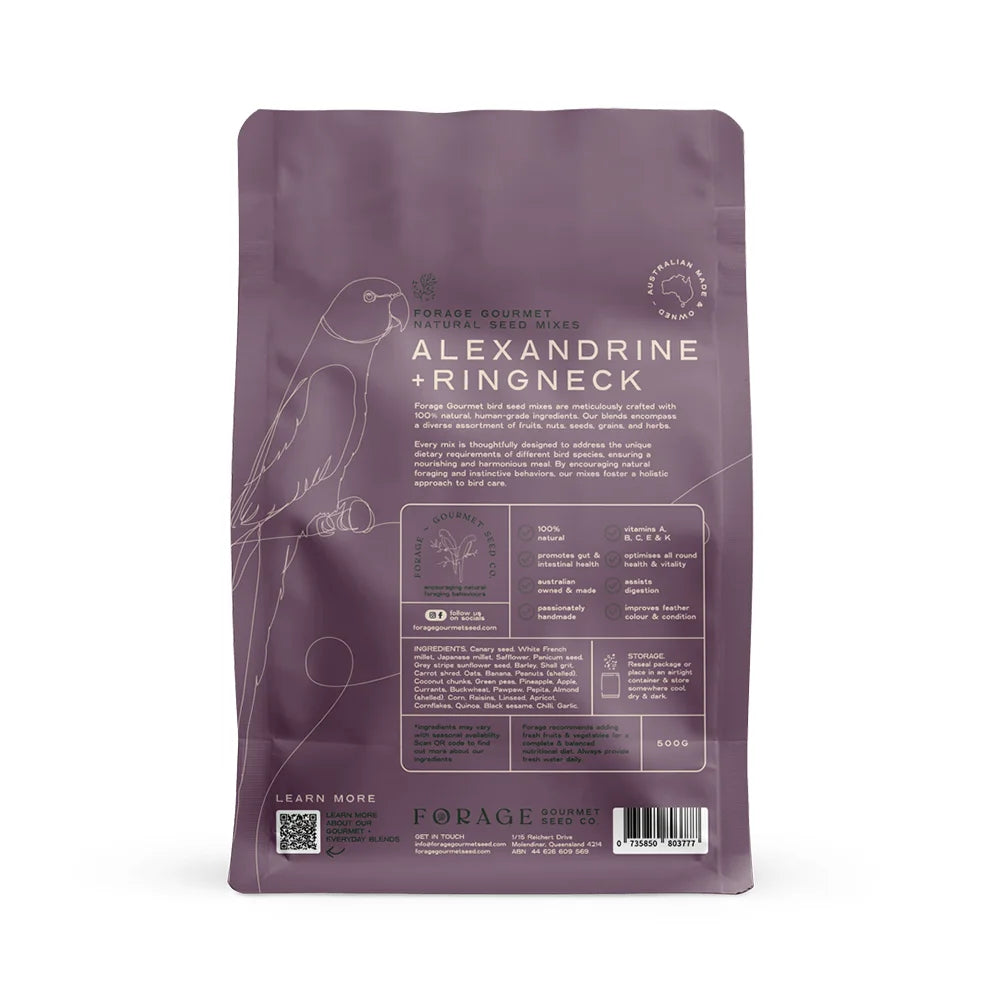 Forage Gourmet Alexandrine & Ringneck 500g (Excl. TAS & WA)