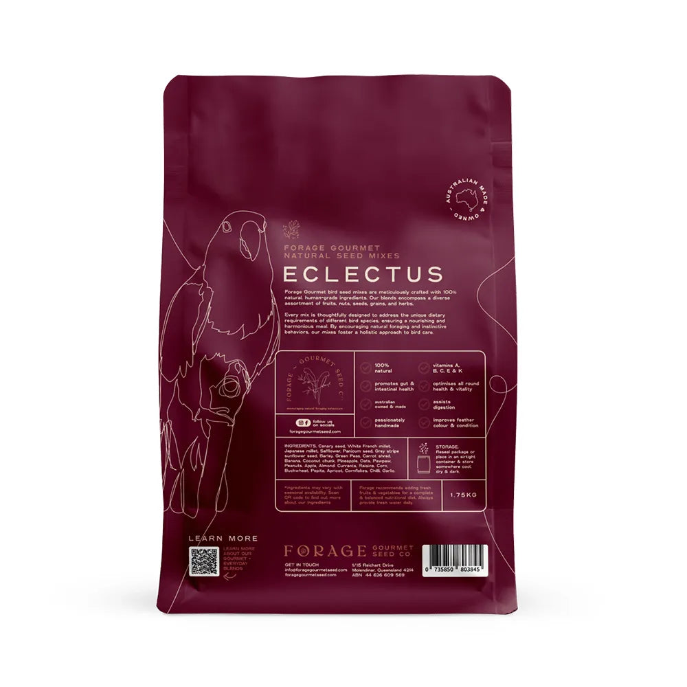 Forage Gourmet Eclectus 1.75kg (Excl. TAS & WA)
