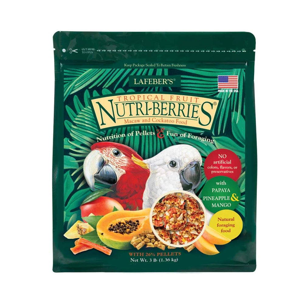 Lafeber Tropical Fruit Nutri-Berries for Macaws & Cockatoos (Excl. TAS & WA) from Lafeber