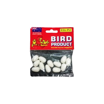 Plastic Canary & Budgie Eggs Pkt 12 from Elite-Pet