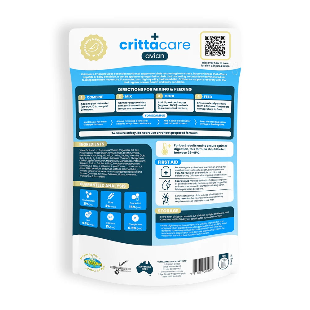 Vetafarm Crittacare Avian 450g