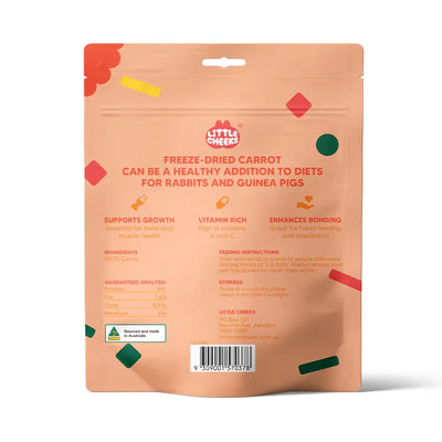 Package of Little Cheeks freeze-dried carrot for small animals on a white background