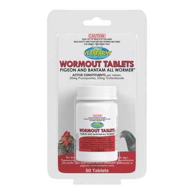 Vetafarm Pigeon and Bantam Wormout Tablets (50pk) from Vetafarm