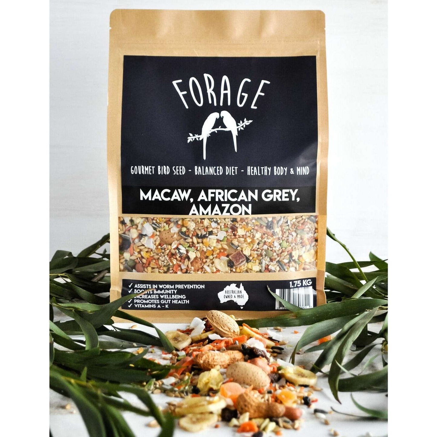 Forage Macaw, African Grey & Amazon Mix (Excl. TAS & WA) from Forage Gourmet Seed