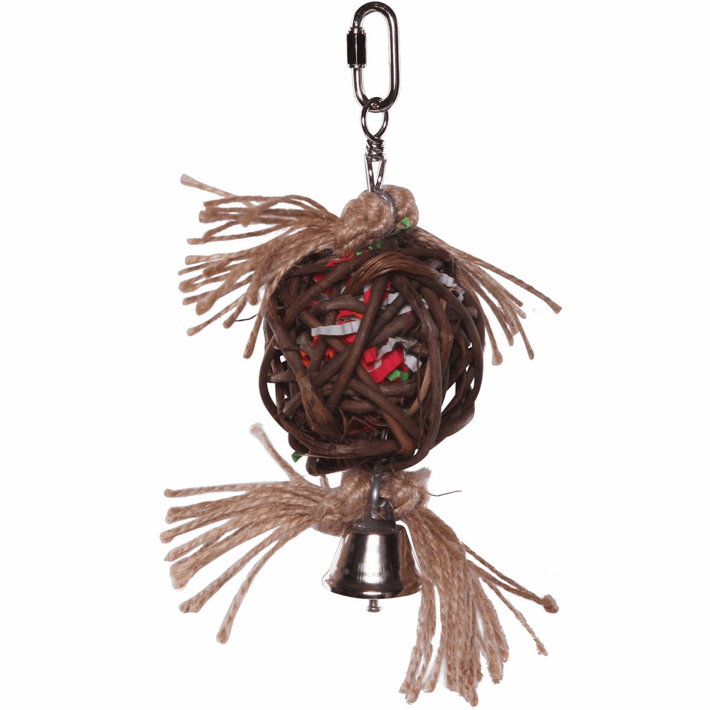 Kazoo Hanging Wicker Ball with Bell from Kazoo Pet Co