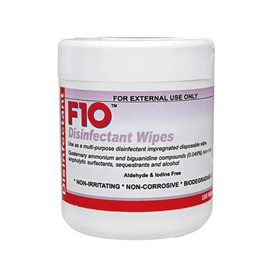 F10 Disinfectant Wipes (100 wipes) from F10