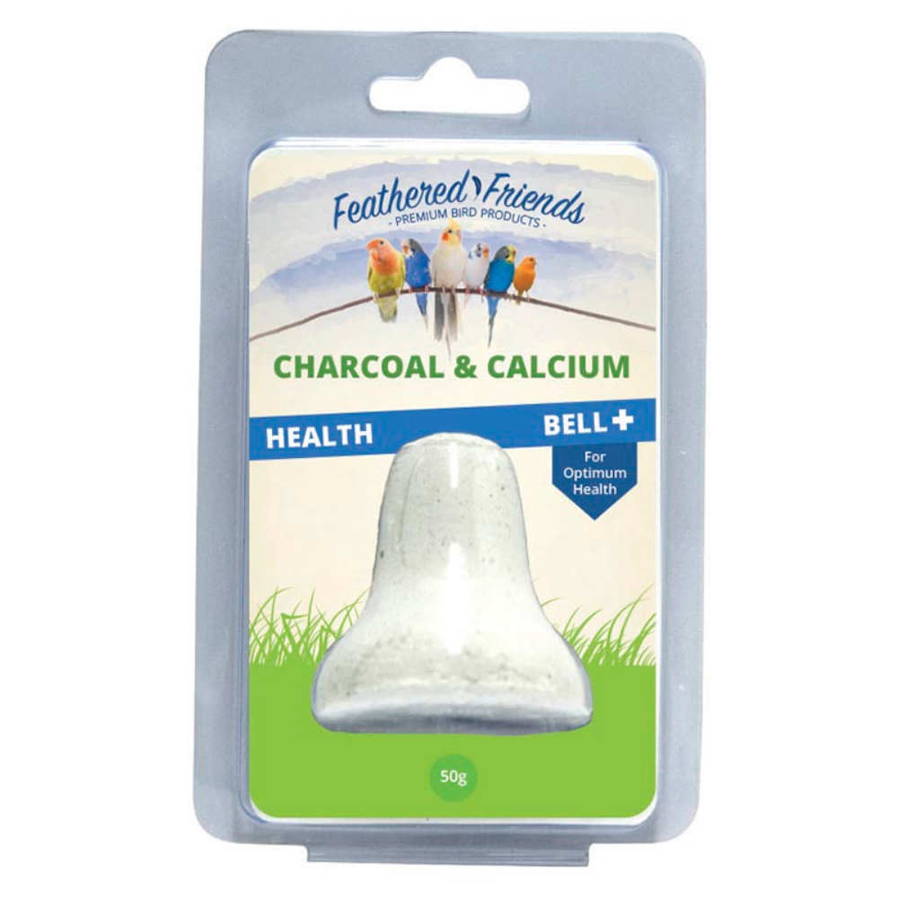 Feathered Friends Charcoal & Calcium Bell 50g from Feathered Friends