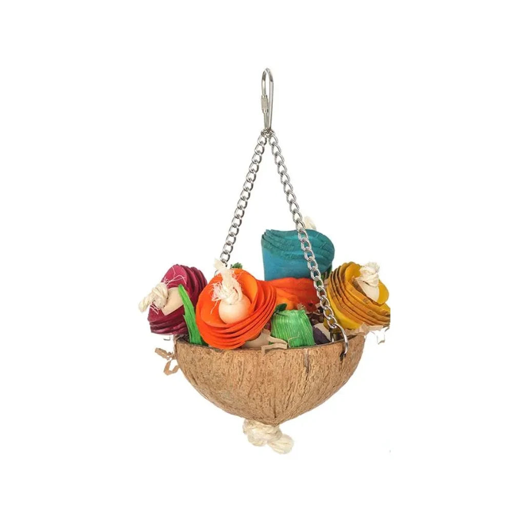 Feathered Friends Coco Cabana Coconut Flowerpot