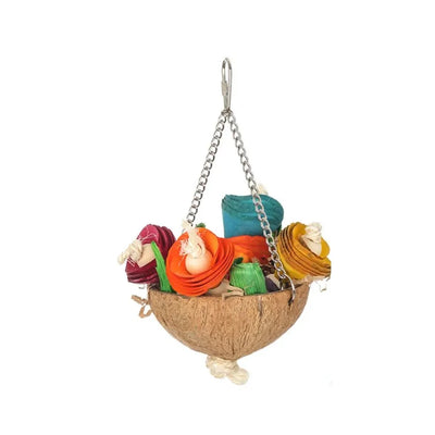 Feathered Friends Coco Cabana Coconut Flowerpot