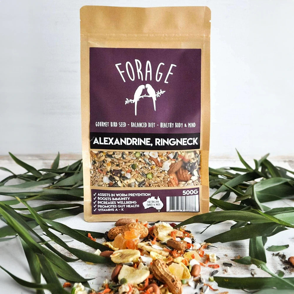 Forage Alexandrine & Ringneck Mix 500g (Excl. TAS & WA) from Forage Gourmet Seed