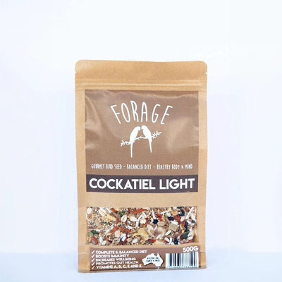 Forage Cockatiel Light Mix 500g (Excl. TAS & WA) from Forage Gourmet Seed