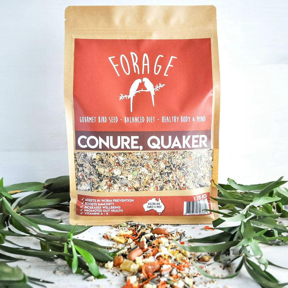 Forage Conure & Quaker Mix 1.75kg (Excl. TAS & WA) from Forage Gourmet Seed