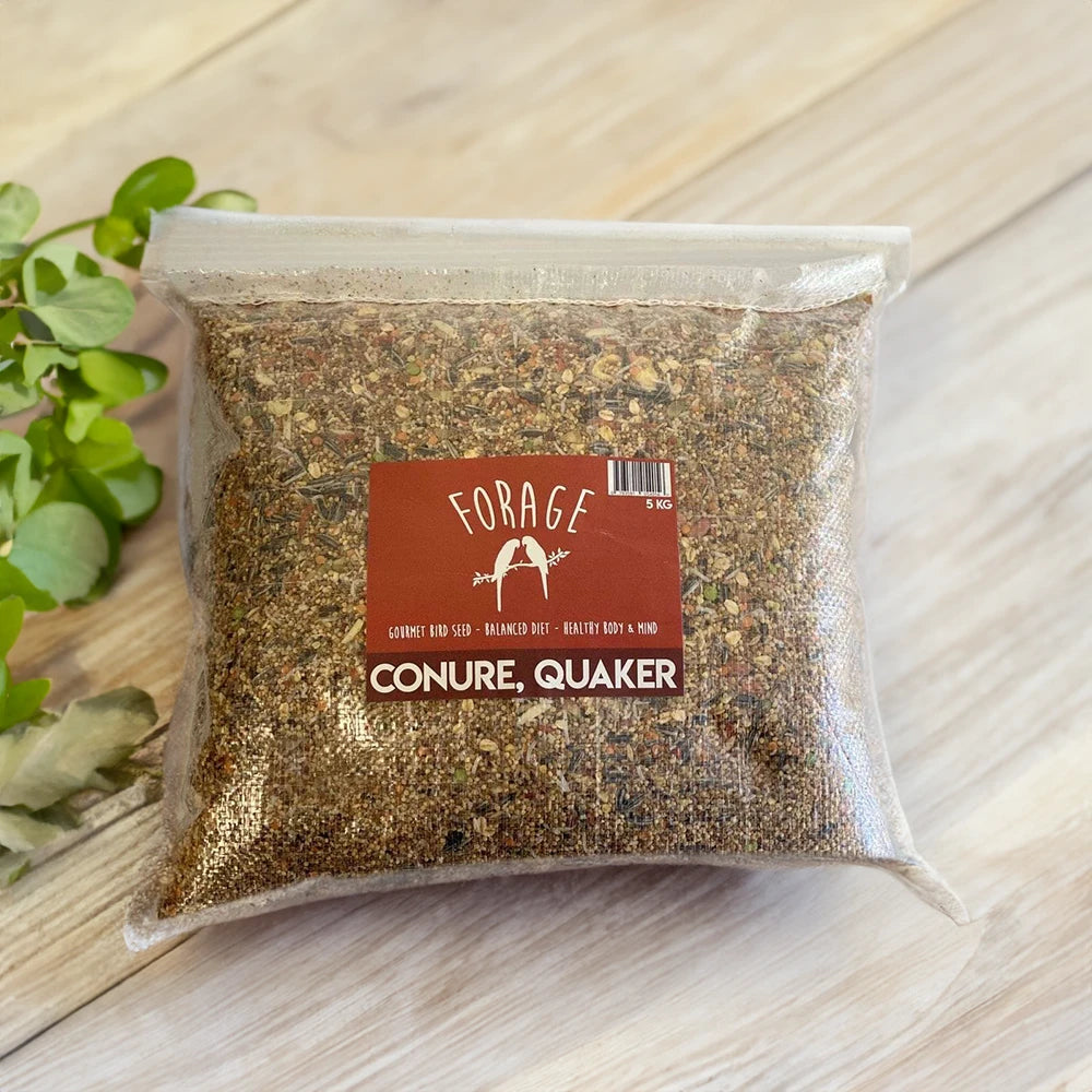 Forage Conure & Quaker Mix 5kg (Excl. TAS & WA) from Forage Gourmet Seed