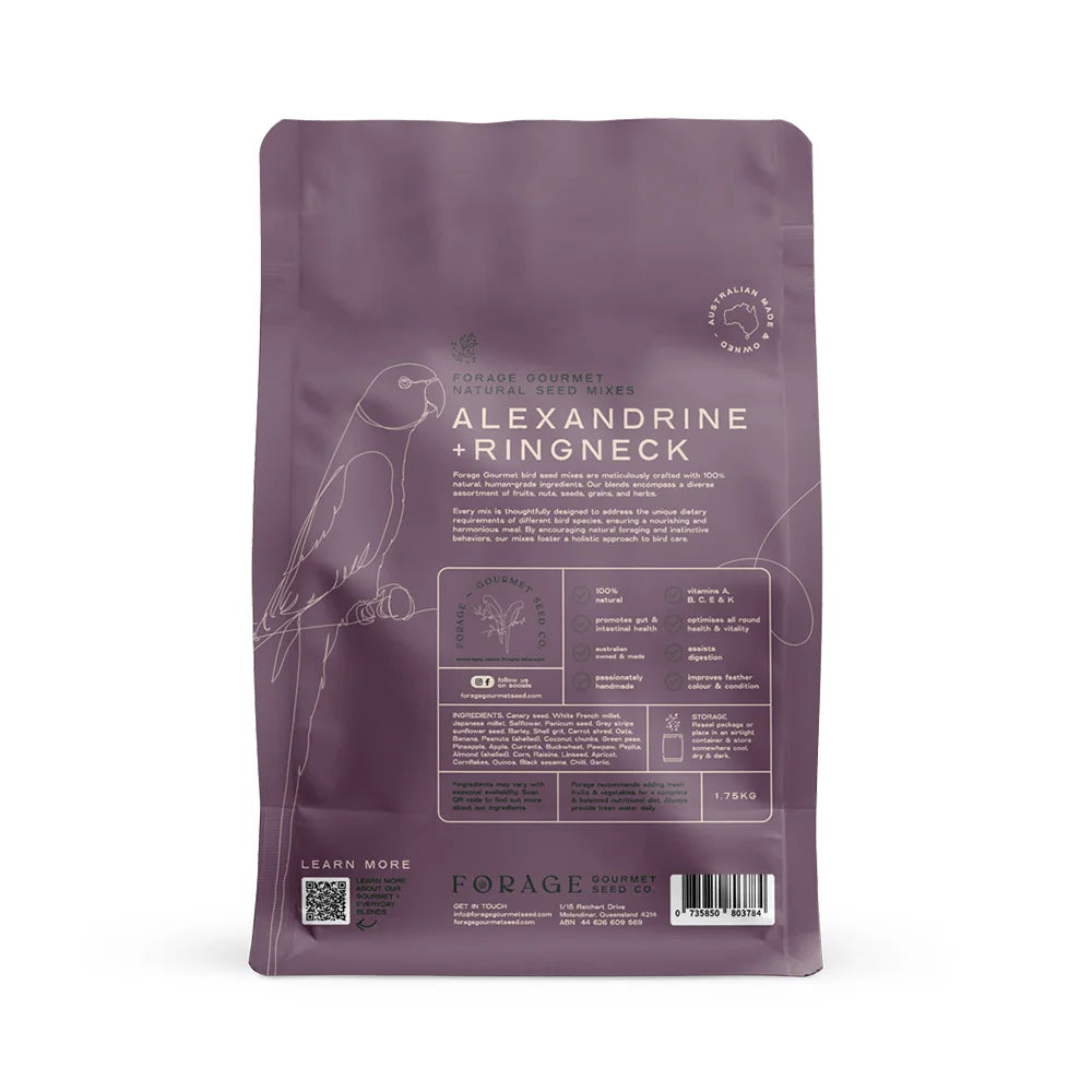 Forage Gourmet Alexandrine & Ringneck 1.75kg (Excl. TAS & WA)