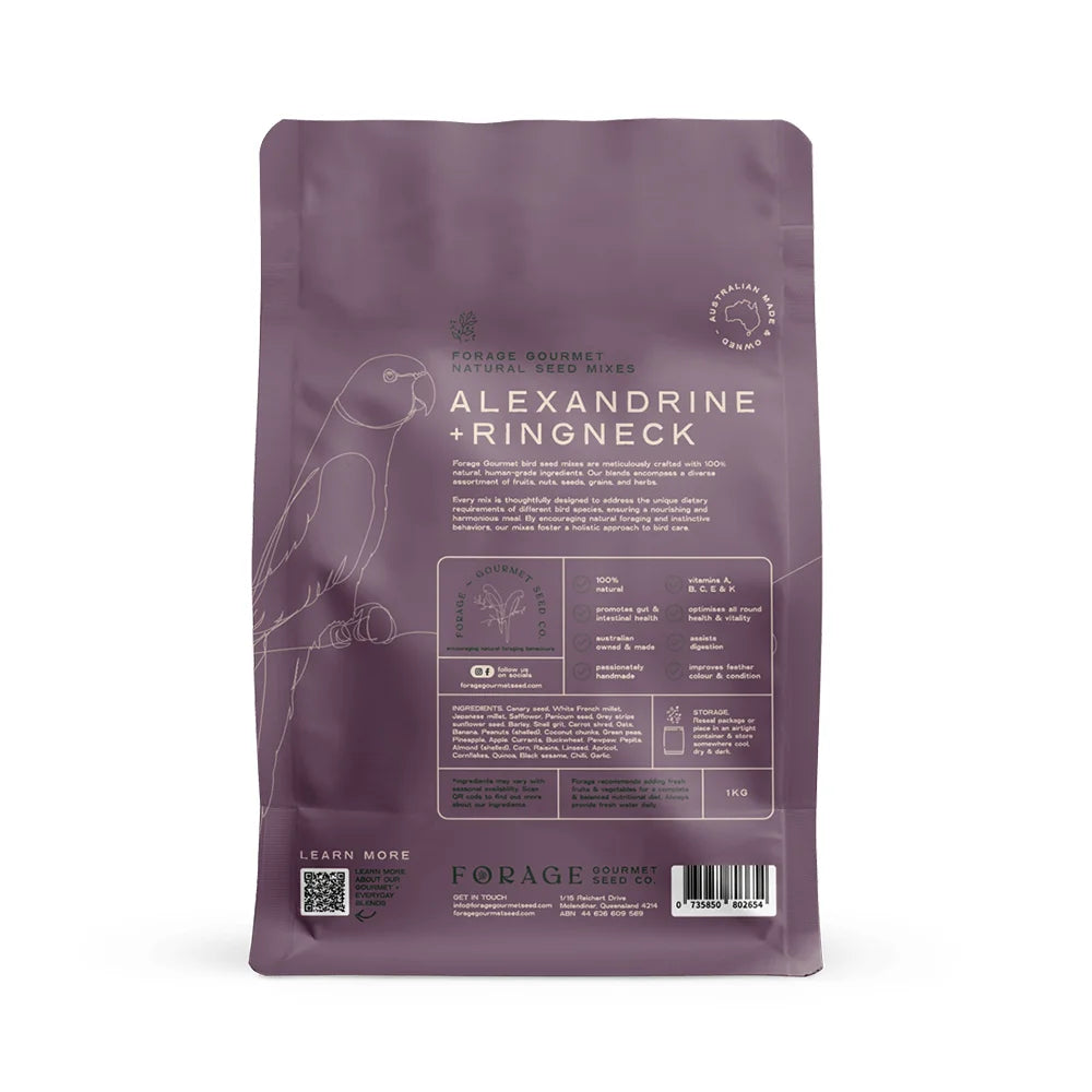 Forage Gourmet Alexandrine & Ringneck 1kg (Excl. TAS & WA)