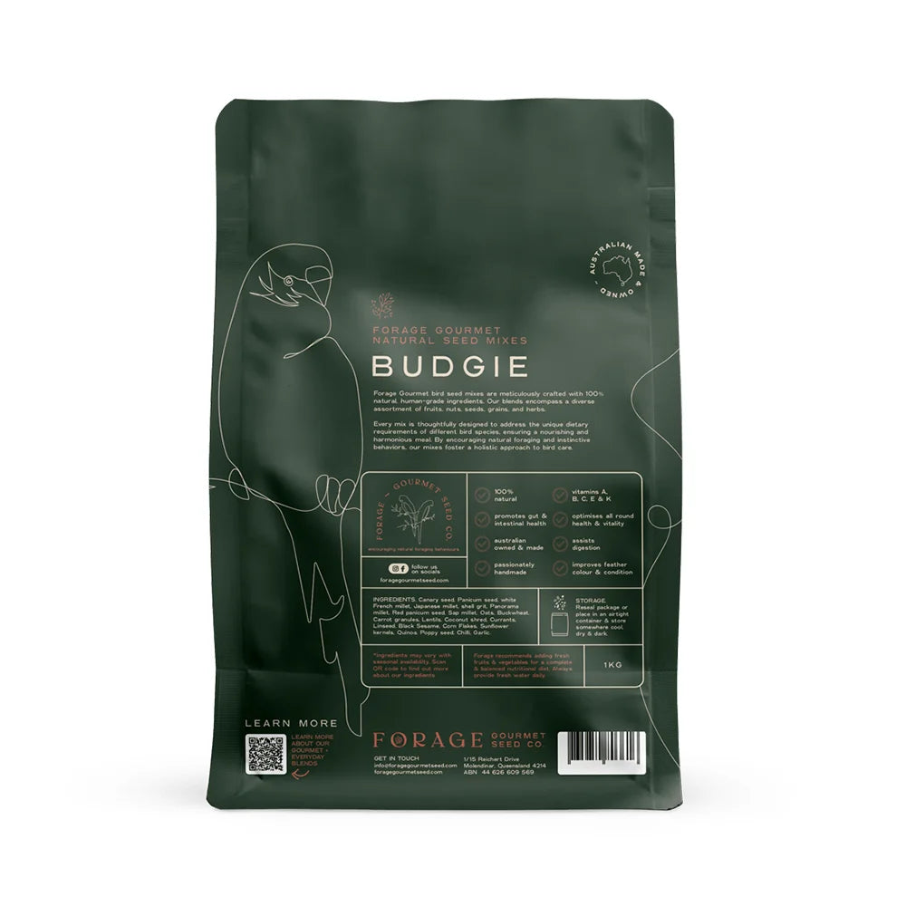 Forage Gourmet Budgie 1kg (Excl. TAS & WA)