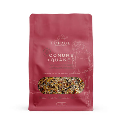 Forage Gourmet Conure & Quaker 1kg (Excl. TAS & WA)