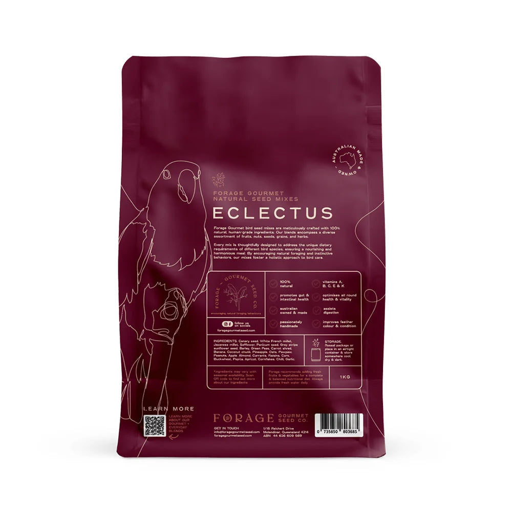 Forage Gourmet Eclectus 1kg (Excl. TAS & WA)