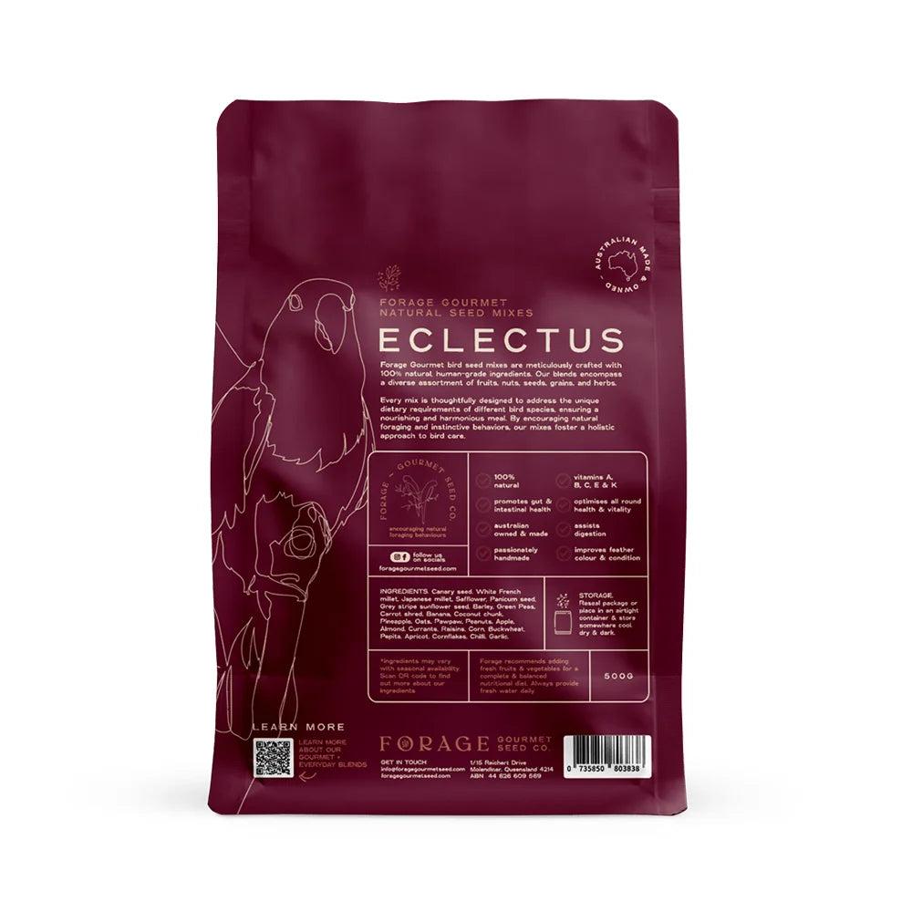 Forage Gourmet Eclectus 500g (Excl. TAS & WA)