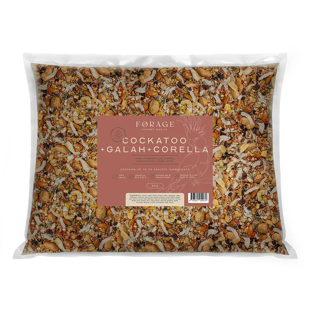 Forage Gourmet Galah, Corella & Cockatoo 5kg (Excl. TAS & WA)