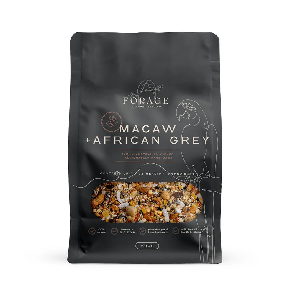 Forage Gourmet Macaw & African Grey 500g (Excl. TAS & WA)