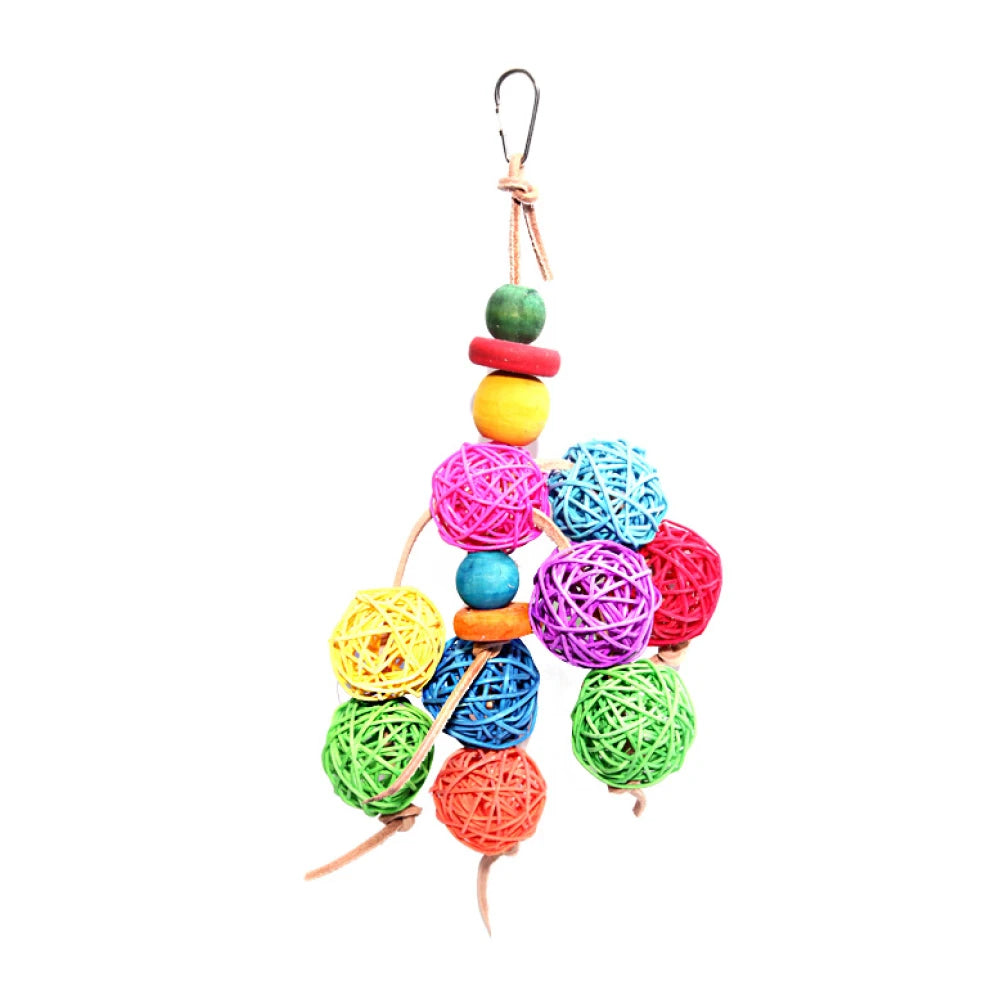 Buy Leather Rope With Coloured Rattan Balls Online | Get Flocked