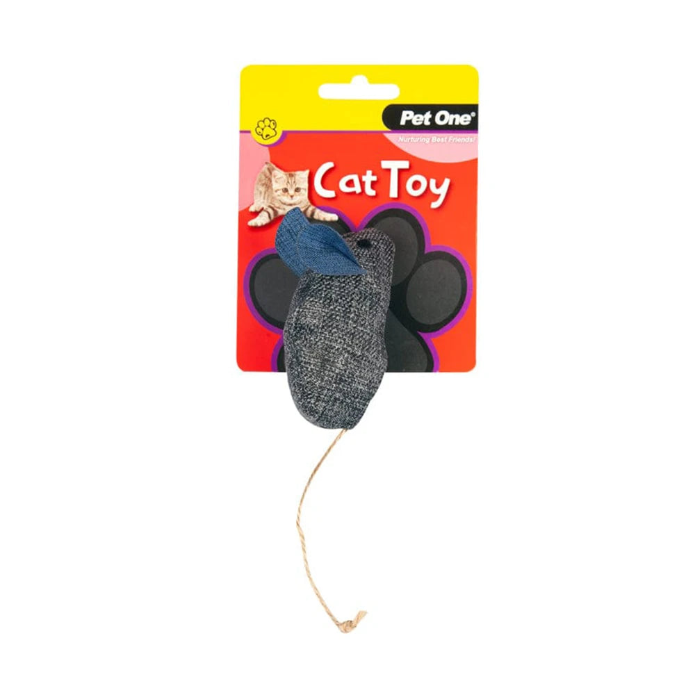 Pet One Mouse Grey-Blue 14.5cm from Pet One