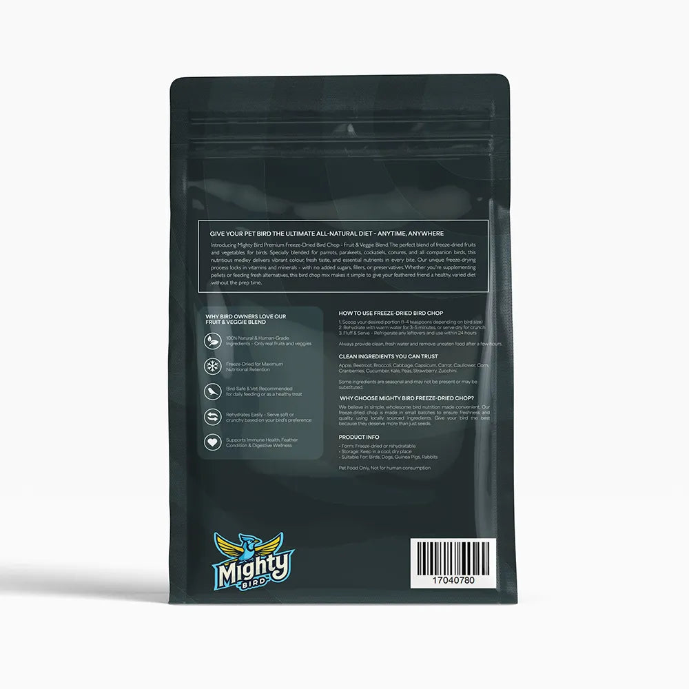 Premium Freeze-Dried Bird Chop - Fruit & Veggie Blend