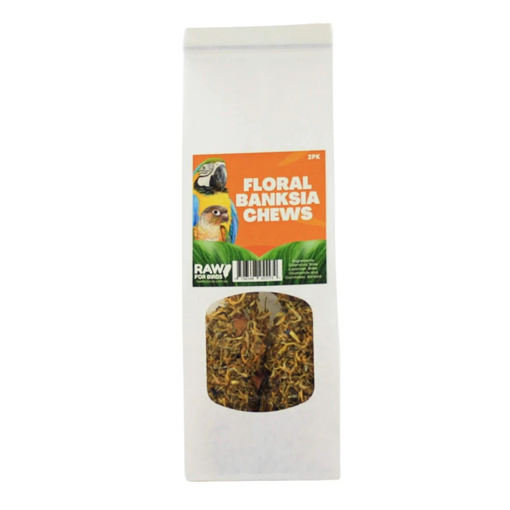 Raw For Birds Floral Banksia Chews 2 Pk (Excl. TAS & WA)
