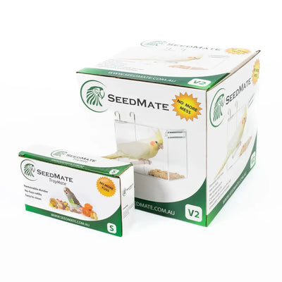 SeedMate Small V2 No-Mess Bird Feeder & TrayMate Bundle - Acrylic