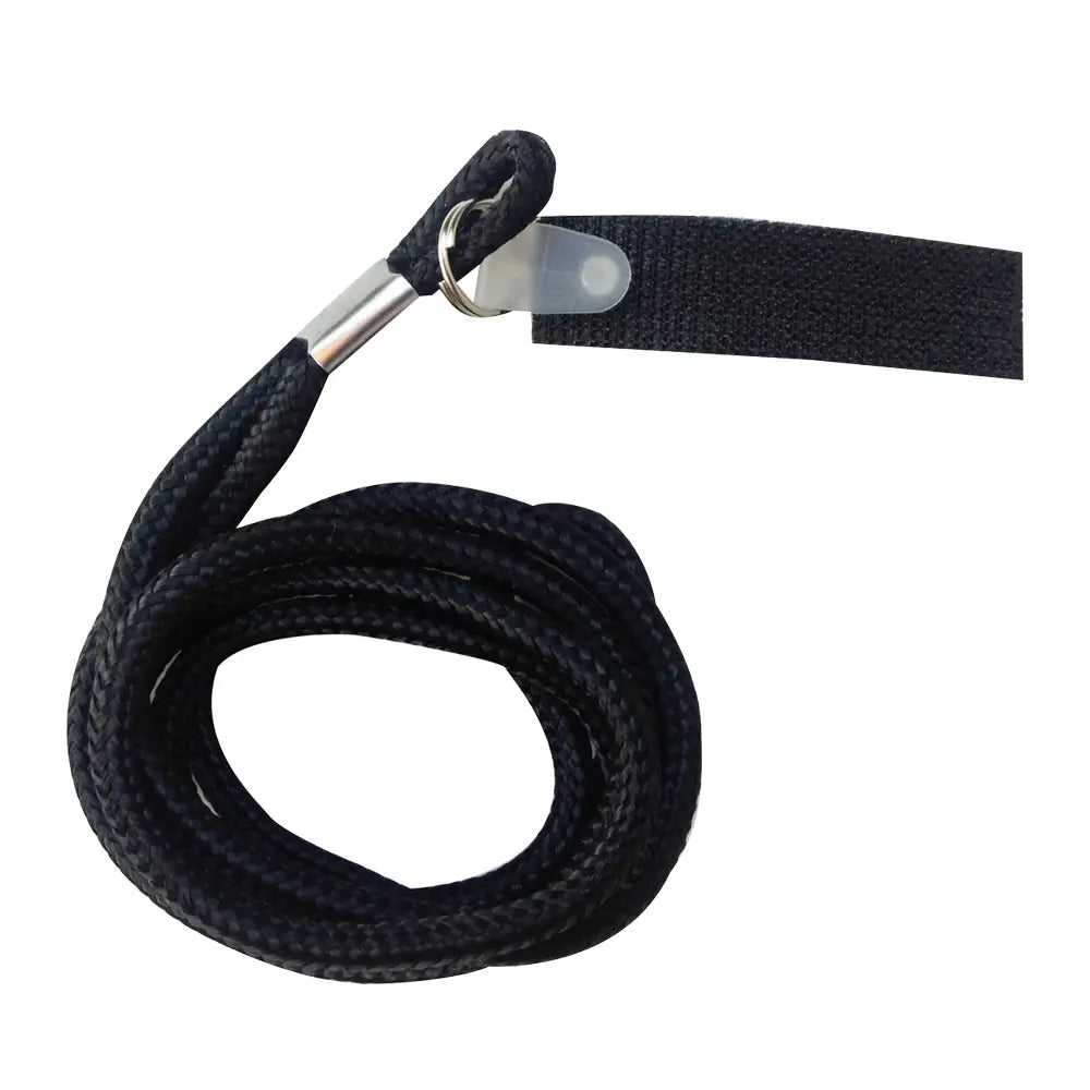 Avian Fashions Leash for FeatherWear FlightSuit (Leashette Black) showing the front View