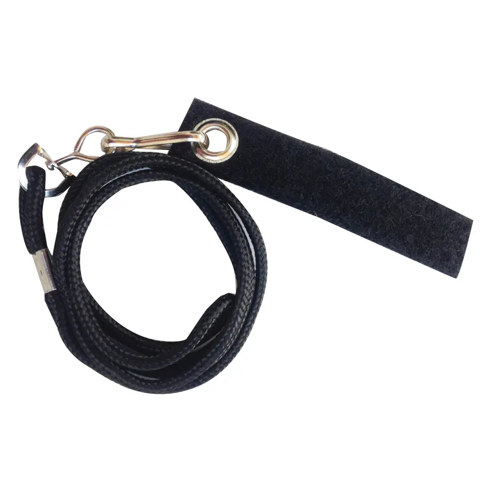 Avian Fashions Leash for FeatherWear FlightSuit (Lanyard Black) showing the Front View