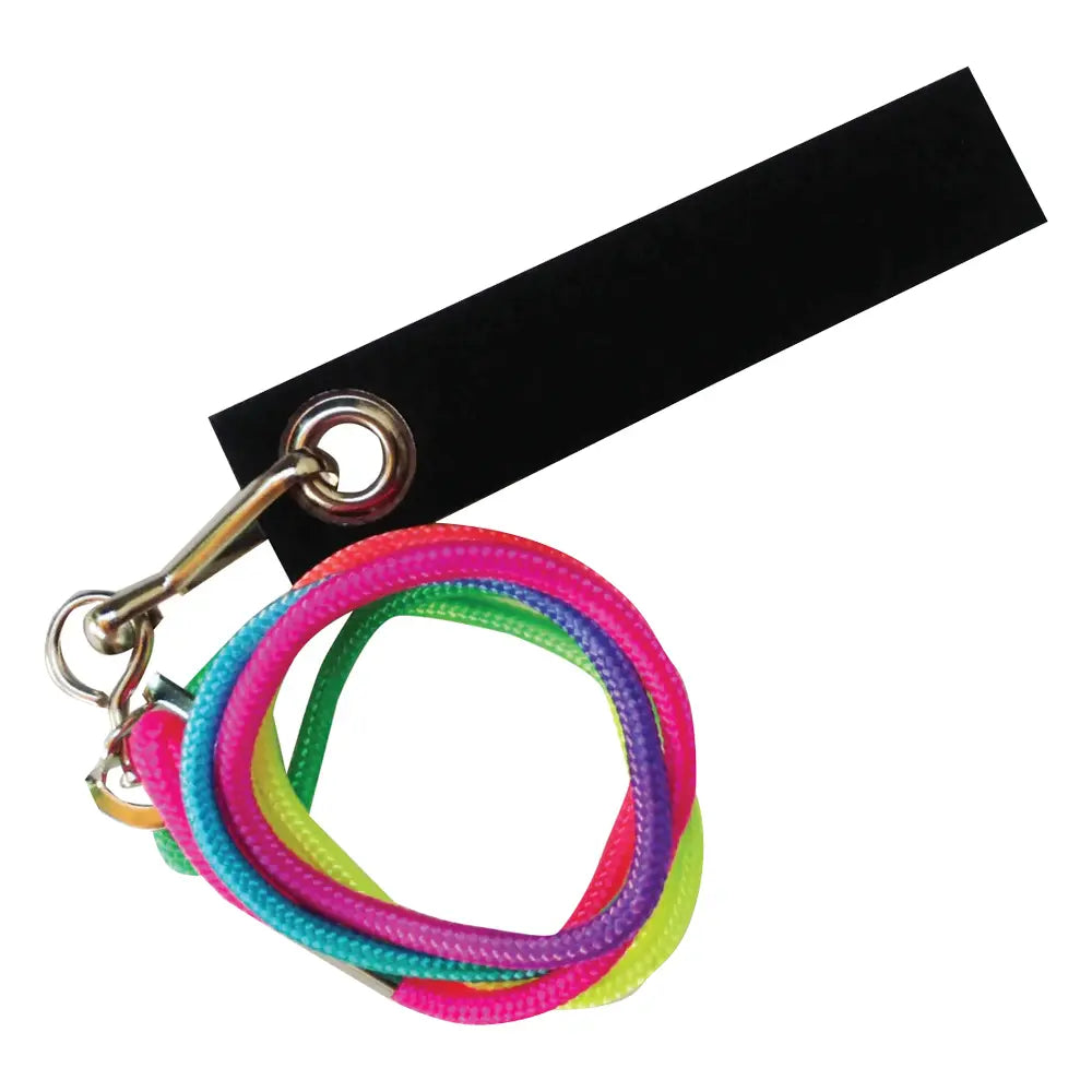 Avian Fashions Leash for FeatherWear FlightSuit (Lanyard Rainbow) showing the front View