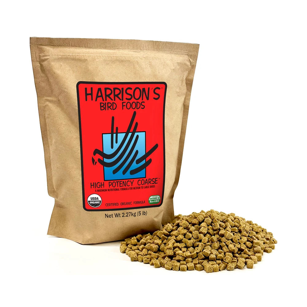 Harrison's Bird Foods High Potency Coarse in 2.27kg showing the Front View
