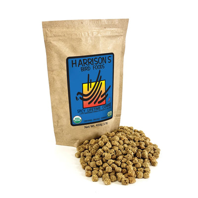 Harrison's Bird Foods Spicy Lifetime Coarse in 454g showing the Front View