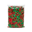 Mighty bird crinkle  green red paper shreds in 100g showing the front view