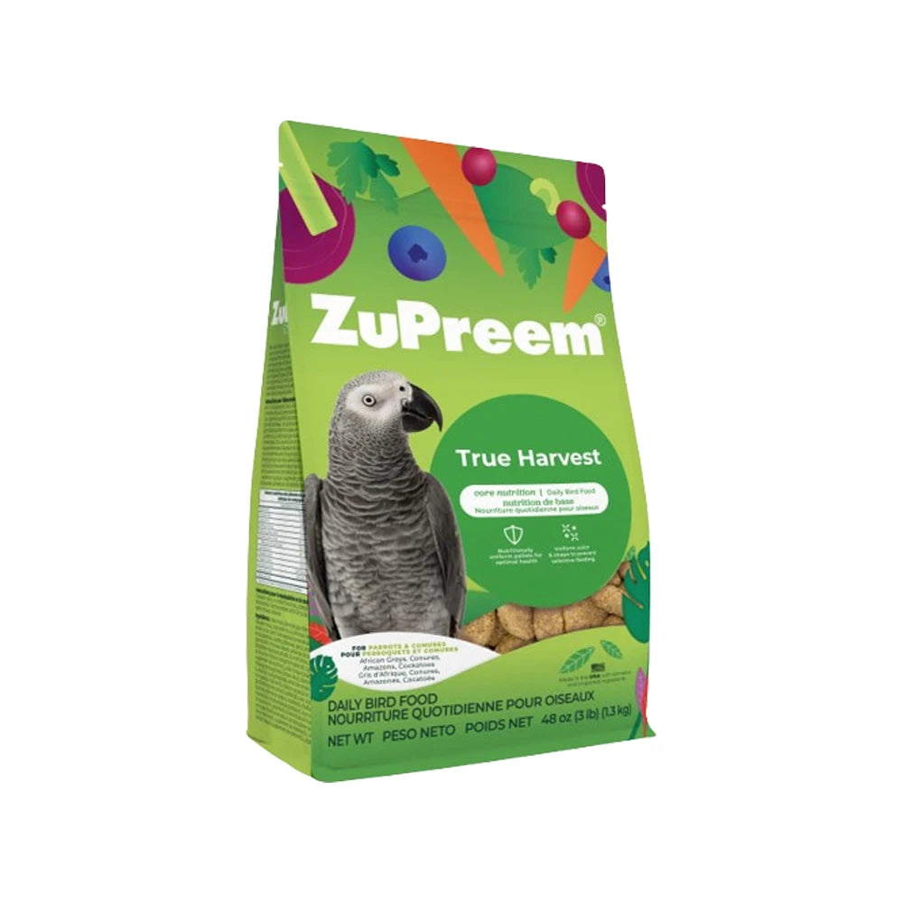 ZuPreem True Harvest Pellets for Parrots & Conures in 1.3kg showing the Main View