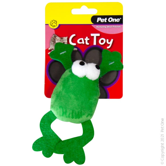 Pet One Plush Jumping Frog Green 14.5cm from Pet One
