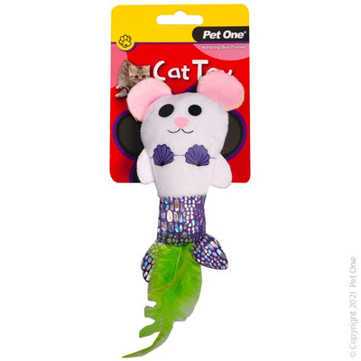 Pet One Plush MerMouse with Feather 14cm from Pet One