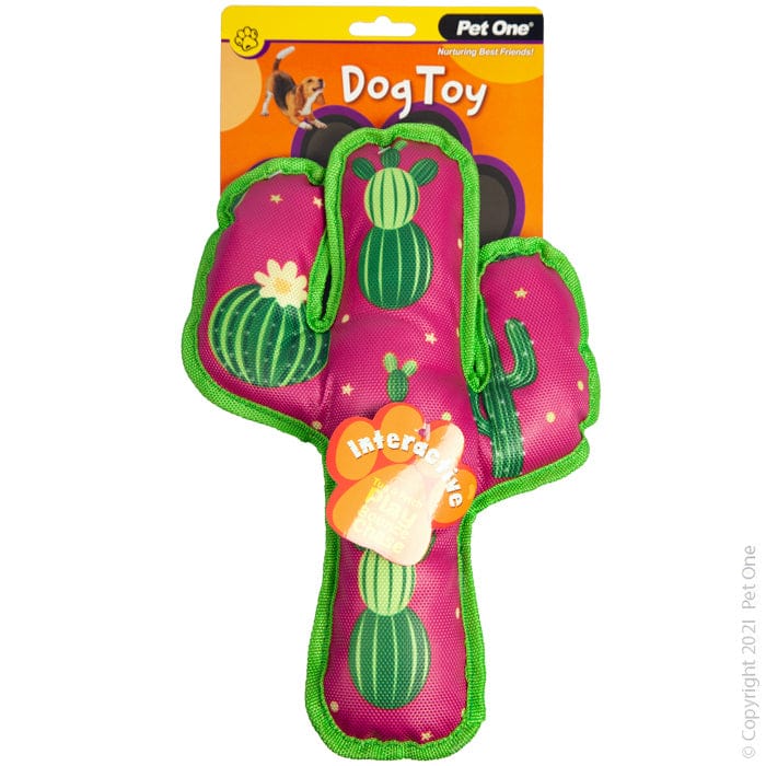 Pet One Interactive Squeaky Watermelon Cactus 30cm from Pet One