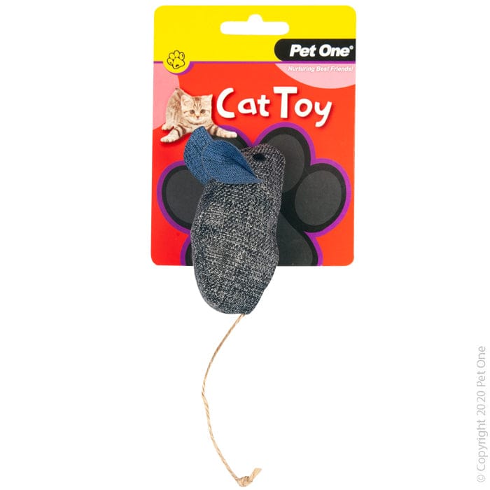 Pet One Mouse Grey-Blue 14.5cm from Pet One